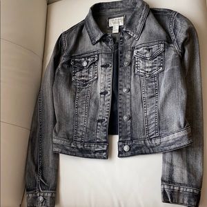 Fadee black denimn cropped jacket, size SMALL